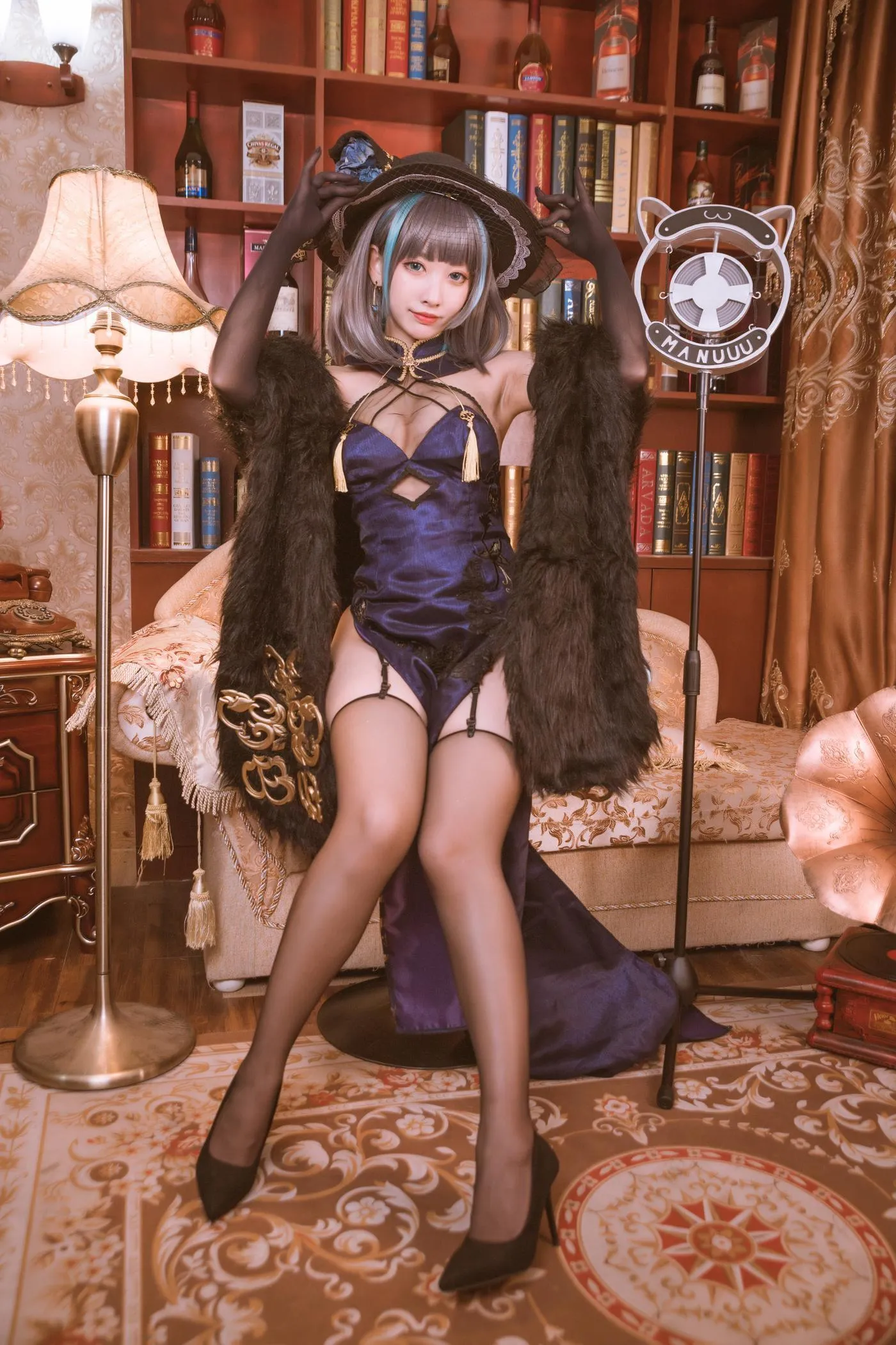 宮本桜 – NO.02 柴郡旗袍 音乐绚烂CaitSith [20P]插图6